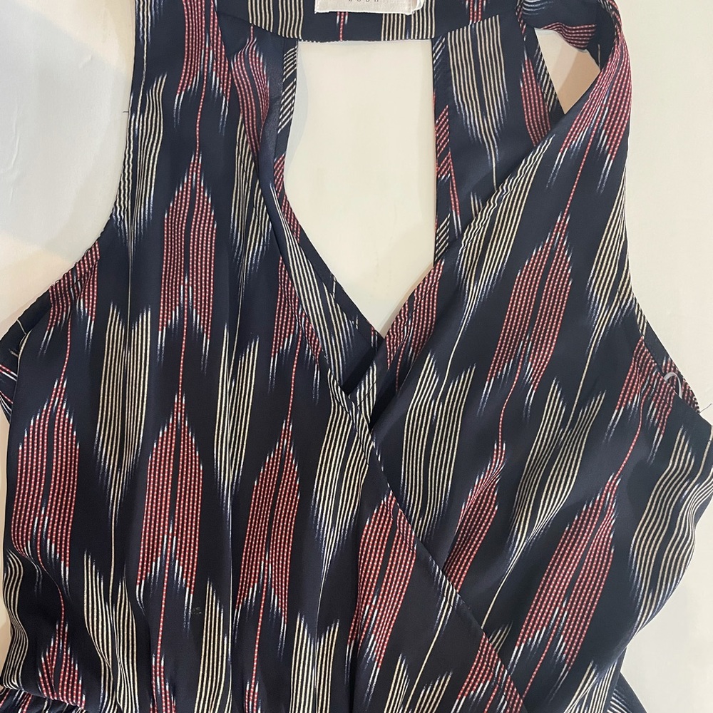 Lush dress/ small/ Blue pink and tan
